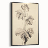 Vintage Botanical Art Print: Elegant Leaf Stem Illustration