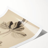 Vintage Botanical Art Print: Elegant Leaf Stem Illustration