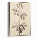 Vintage Botanical Art Print: Elegant Leaf Stem Illustration