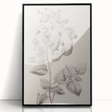 Vintage Botanical Art Print: Detailed Floral Leaf Illustration