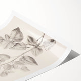 Vintage Botanical Art Print: Detailed Floral Leaf Illustration