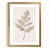 Vintage Botanical Art Prints – Elegant Oak Leaf Drawing
