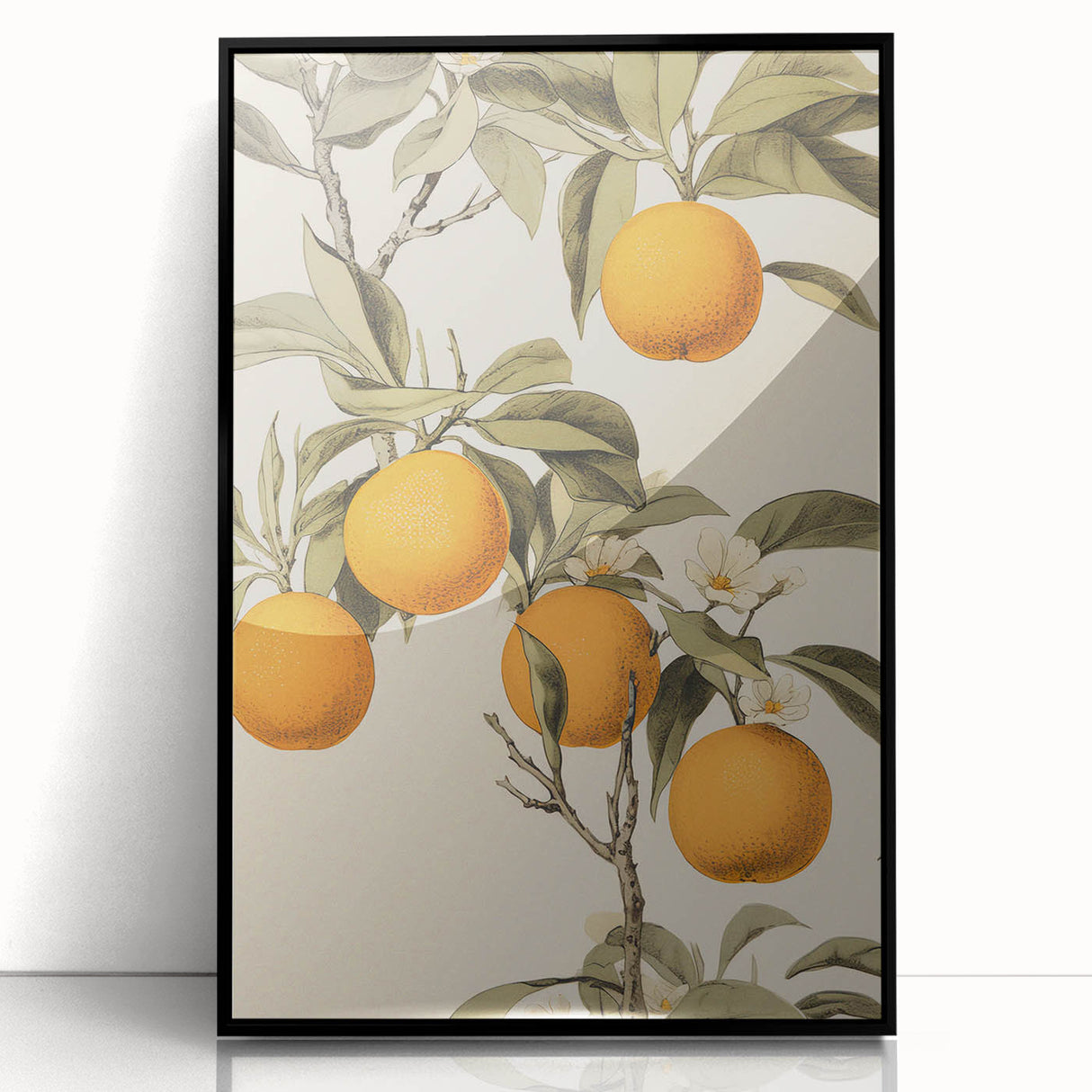 Vintage Botanical Art Print: Antique Orange Tree Illustration