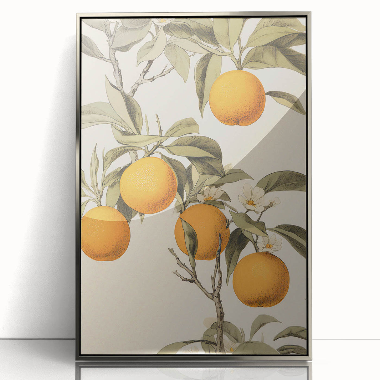 Vintage Botanical Art Print: Antique Orange Tree Illustration