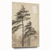 Vintage Botanical Art Print: Soft Tree Sketch Illustration