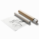 Vintage Botanical Art Print: Elegant Tree Sketch Illustration