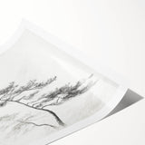 Vintage Botanical Art Print: Elegant Tree Sketch Illustration