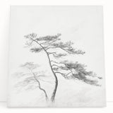 Vintage Botanical Art Print: Elegant Tree Sketch Illustration