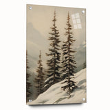 Vintage Winter Landscape Print – Botanical Nature Wall Art