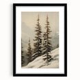 Vintage Winter Landscape Print – Botanical Nature Wall Art