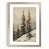 Vintage Winter Landscape Print – Botanical Nature Wall Art