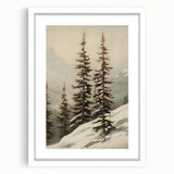 Vintage Winter Landscape Print – Botanical Nature Wall Art