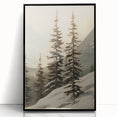 Vintage Winter Landscape Print – Botanical Nature Wall Art