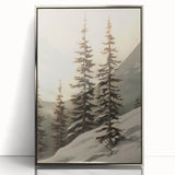 Vintage Winter Landscape Print – Botanical Nature Wall Art