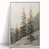 Vintage Winter Landscape Print – Botanical Nature Wall Art