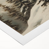 Vintage Winter Landscape Print – Botanical Nature Wall Art