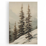 Vintage Winter Landscape Print – Botanical Nature Wall Art