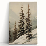 Vintage Winter Landscape Print – Botanical Nature Wall Art