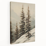 Vintage Winter Landscape Print – Botanical Nature Wall Art