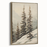 Vintage Winter Landscape Print – Botanical Nature Wall Art