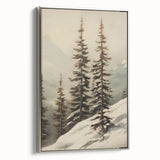 Vintage Winter Landscape Print – Botanical Nature Wall Art