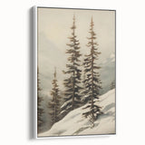 Vintage Winter Landscape Print – Botanical Nature Wall Art