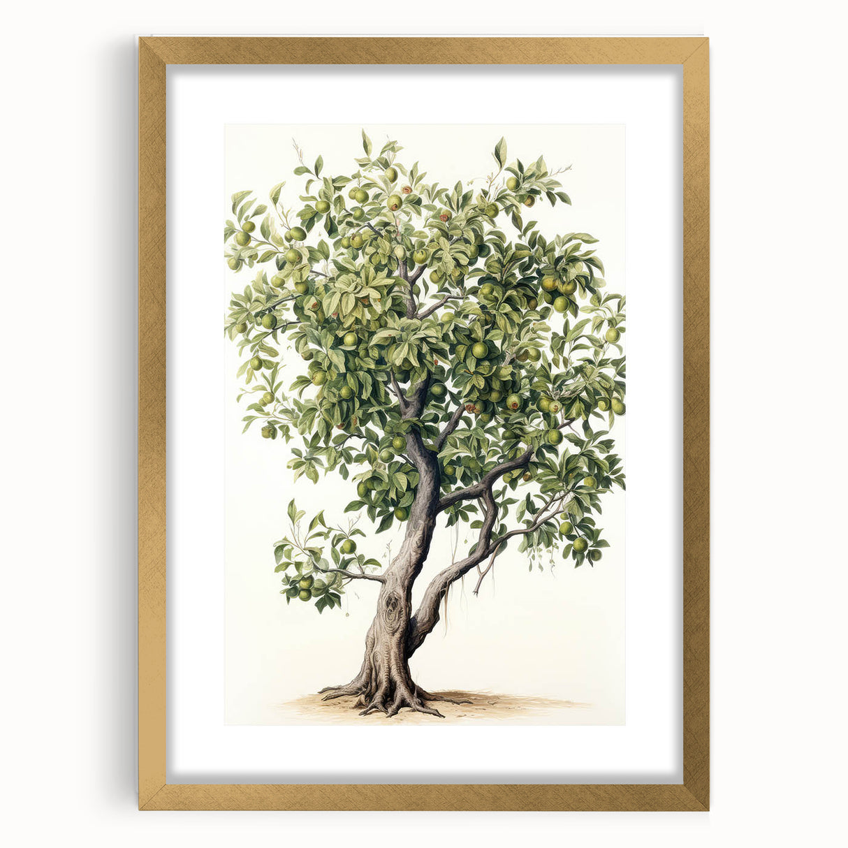 Vintage Botanical Fruit Tree Print – Classic Nature Wall Art