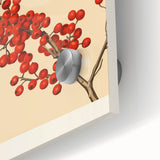 Vintage Christmas Botanical Print – Festive Red Berry Wall Art