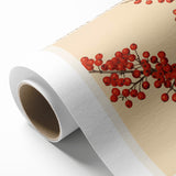 Vintage Christmas Botanical Print – Festive Red Berry Wall Art