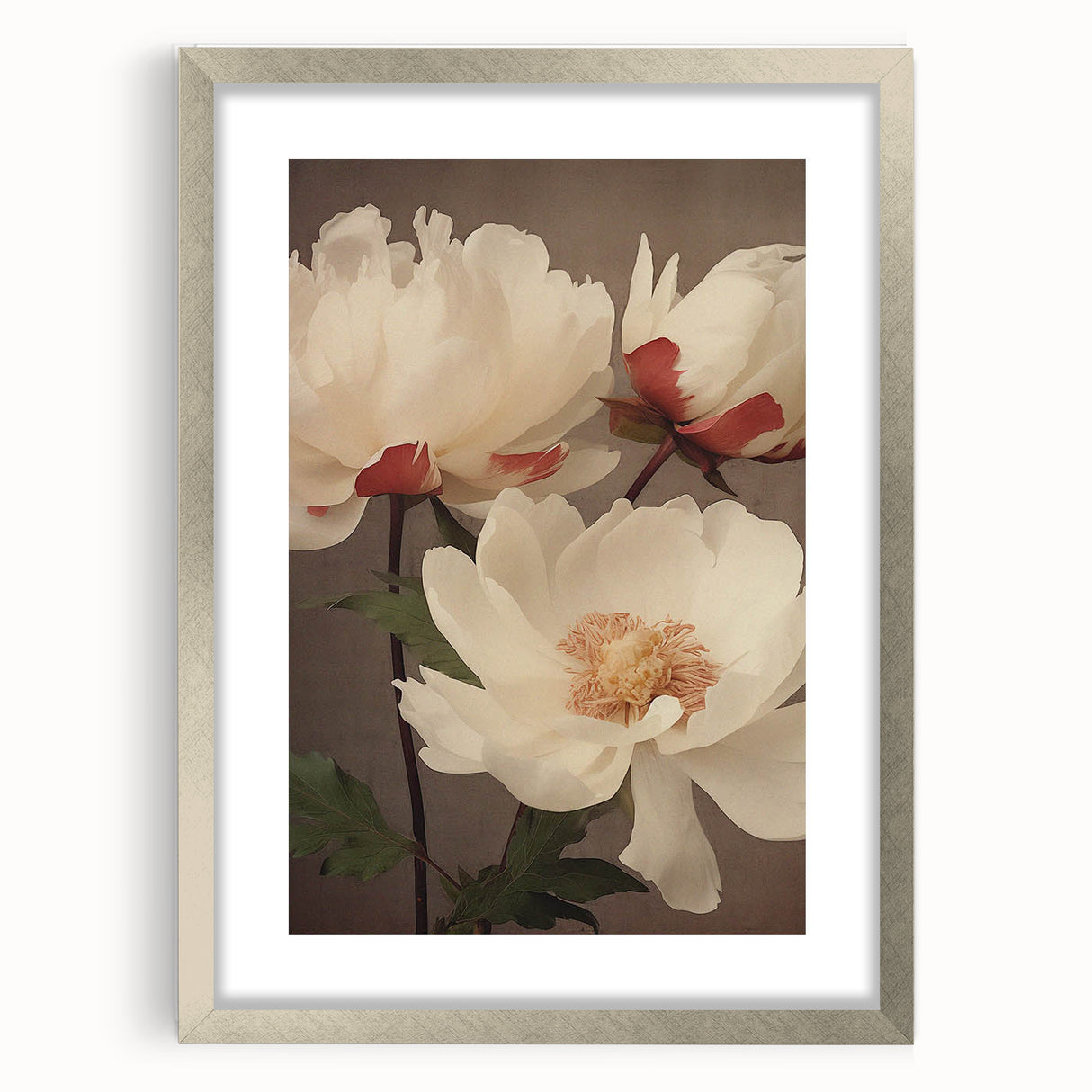 Vintage Peony Floral Print – Classic Botanical Wall Art