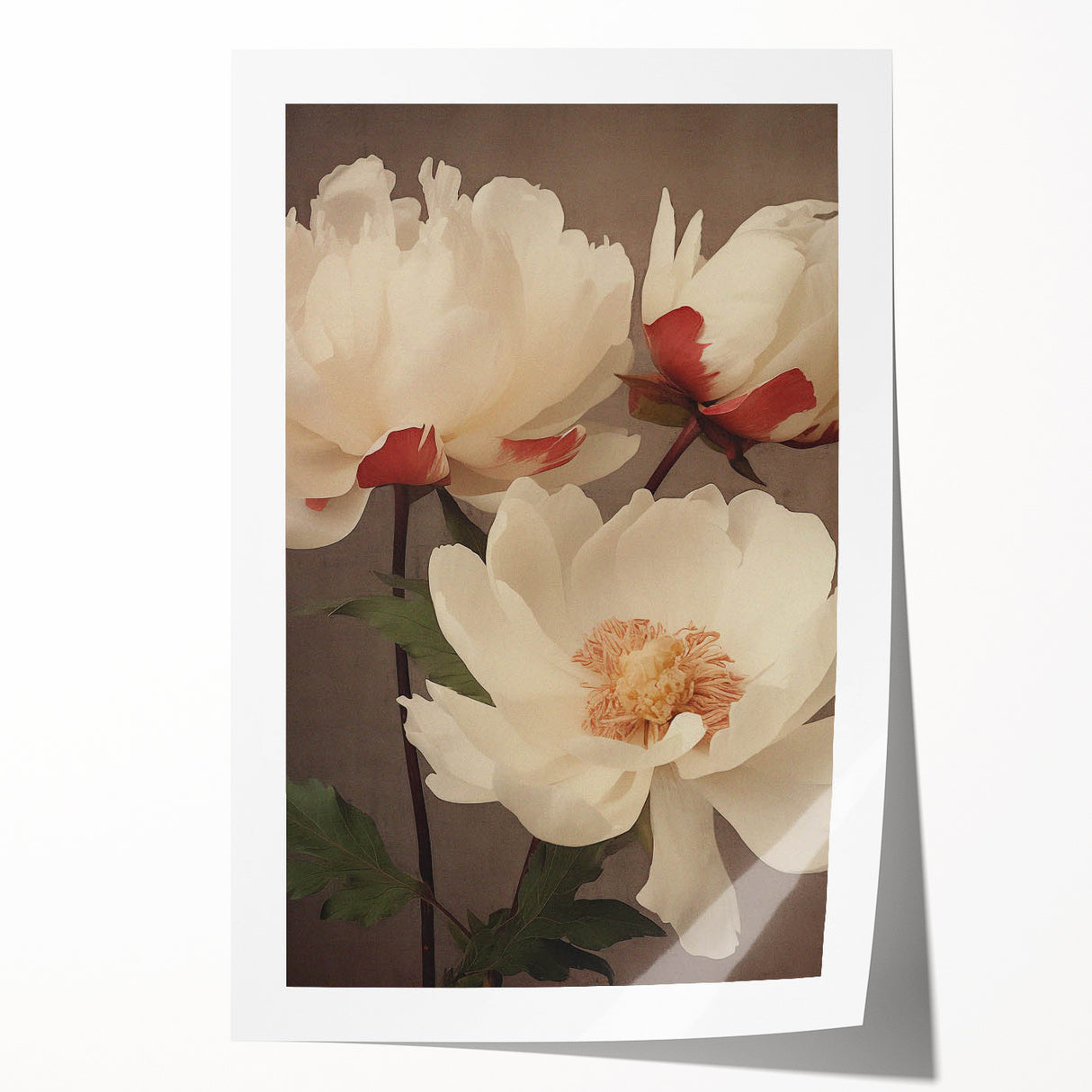 Vintage Peony Floral Print – Classic Botanical Wall Art