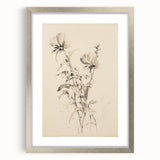 Vintage Botanical Art Prints - Antique Floral Illustrations in Black and White