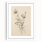 Vintage Botanical Art Prints - Antique Floral Illustrations in Black and White