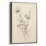 Vintage Botanical Art Prints - Antique Floral Illustrations in Black and White