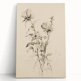 Vintage Botanical Art Prints - Antique Floral Illustrations in Black and White