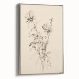 Vintage Botanical Art Prints - Antique Floral Illustrations in Black and White