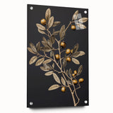 Vintage Botanical Art Prints – Olive Branch with Golden Olives