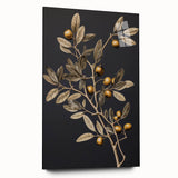 Vintage Botanical Art Prints – Olive Branch with Golden Olives