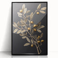 Vintage Botanical Art Prints – Olive Branch with Golden Olives