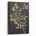 Vintage Botanical Art Prints – Olive Branch with Golden Olives
