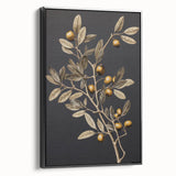 Vintage Botanical Art Prints – Olive Branch with Golden Olives