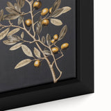 Vintage Botanical Art Prints – Olive Branch with Golden Olives