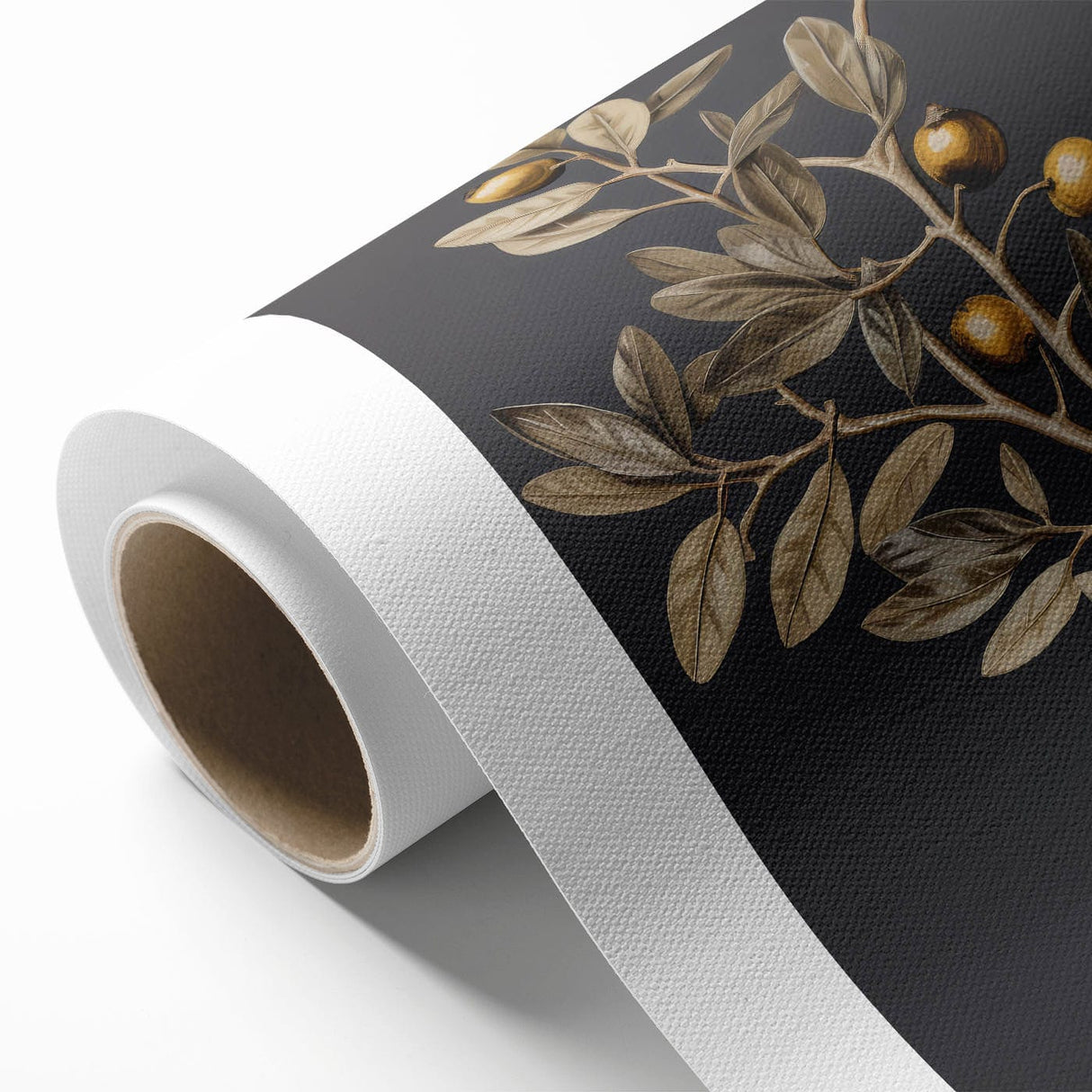 Vintage Botanical Art Prints – Olive Branch with Golden Olives