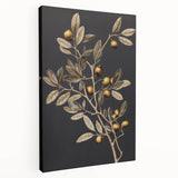 Vintage Botanical Art Prints – Olive Branch with Golden Olives