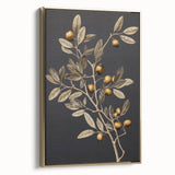 Vintage Botanical Art Prints – Olive Branch with Golden Olives