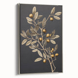 Vintage Botanical Art Prints – Olive Branch with Golden Olives