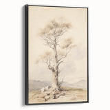 Vintage Botanical Art Prints – Solitary Tree Illustration