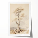 Vintage Botanical Art Prints – Solitary Tree Illustration