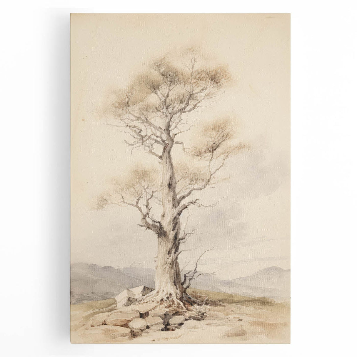 Vintage Botanical Art Prints – Solitary Tree Illustration