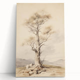 Vintage Botanical Art Prints – Solitary Tree Illustration